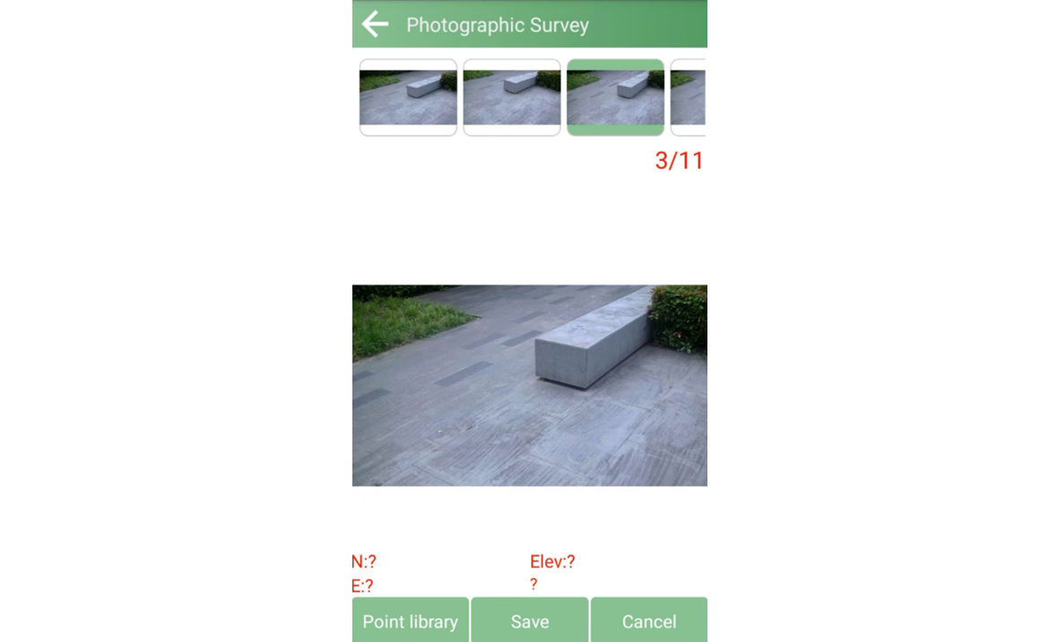 Fénykép kiválasztása a Photographic Survey képlistájából