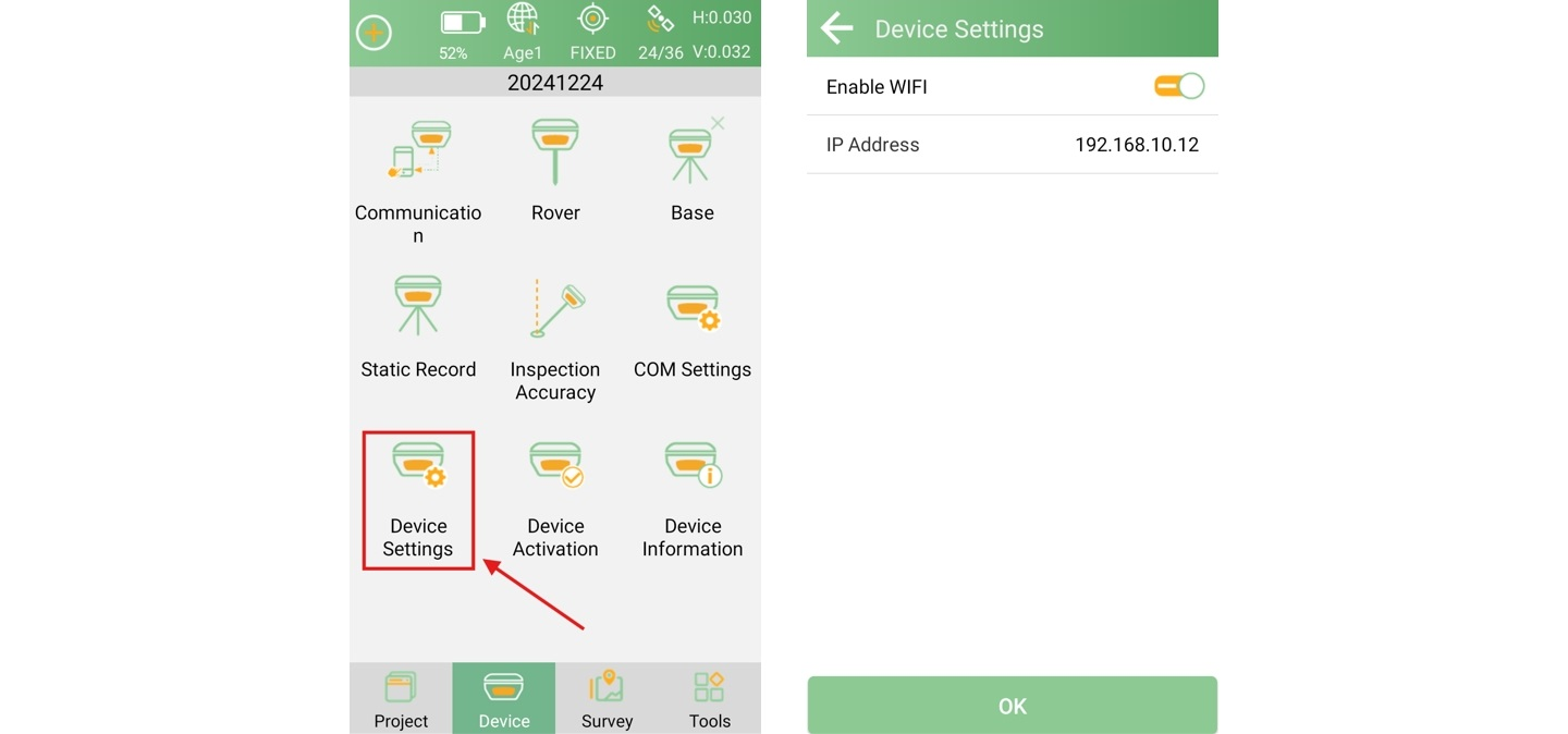 A Z1 Wi-Fi-kapcsolatának engedélyezése a SingularPad Device Settings felületén