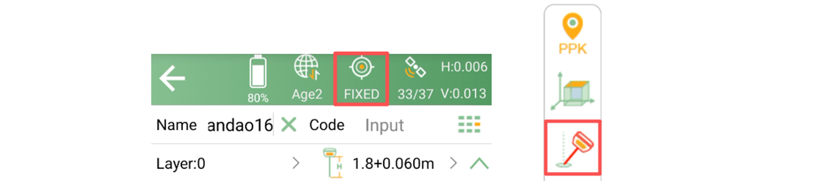 Checking FIXED status and enabling the Horus laser tool