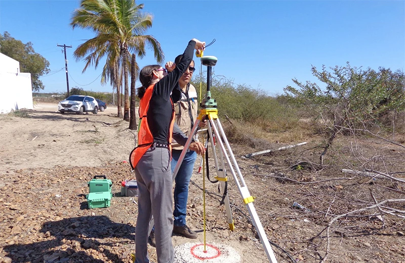 GCP-pontok felmérése UAV-térképezéshez – Mexikó