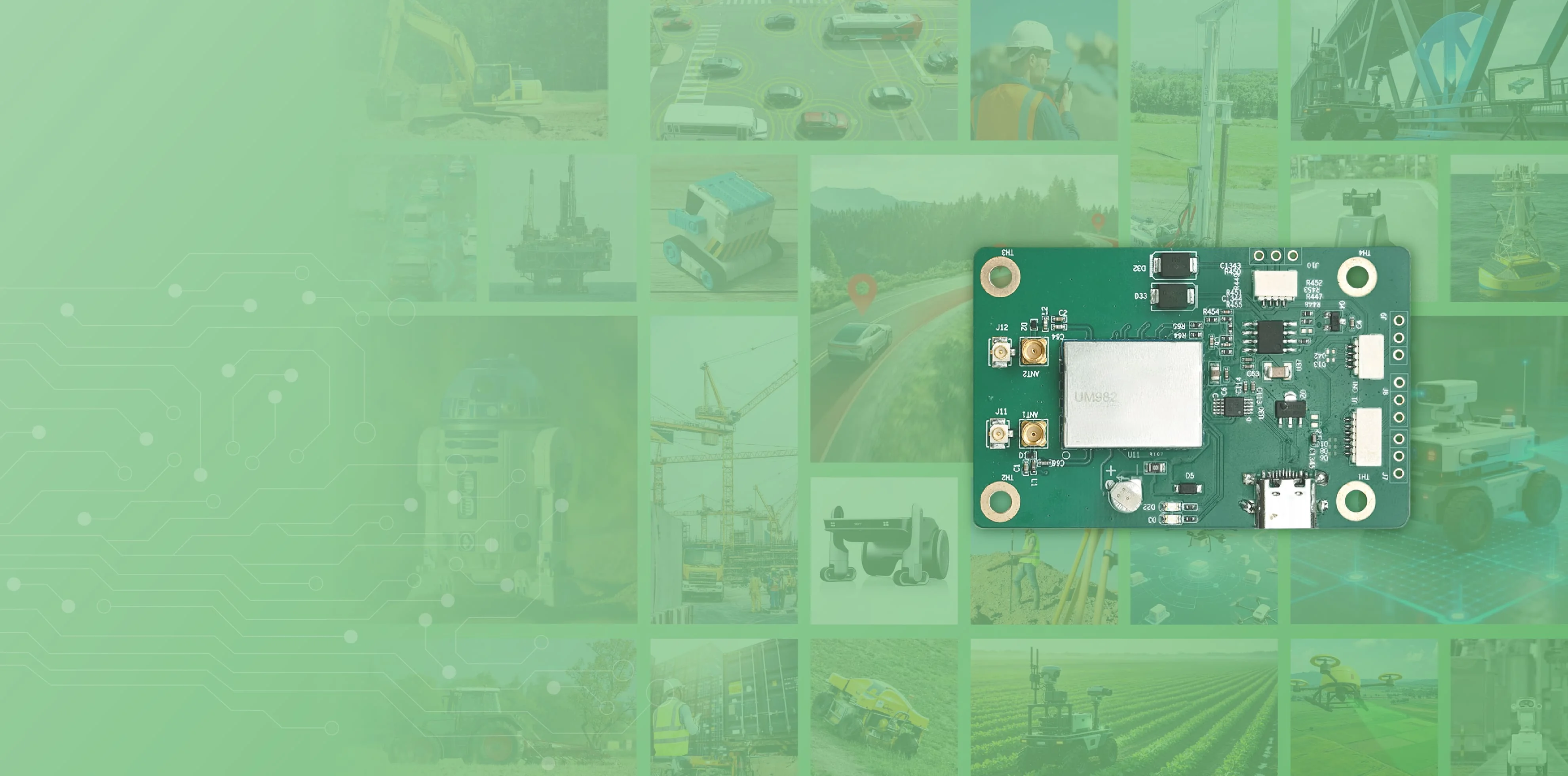 UM982 GNSS-FEJLESZTŐPANEL